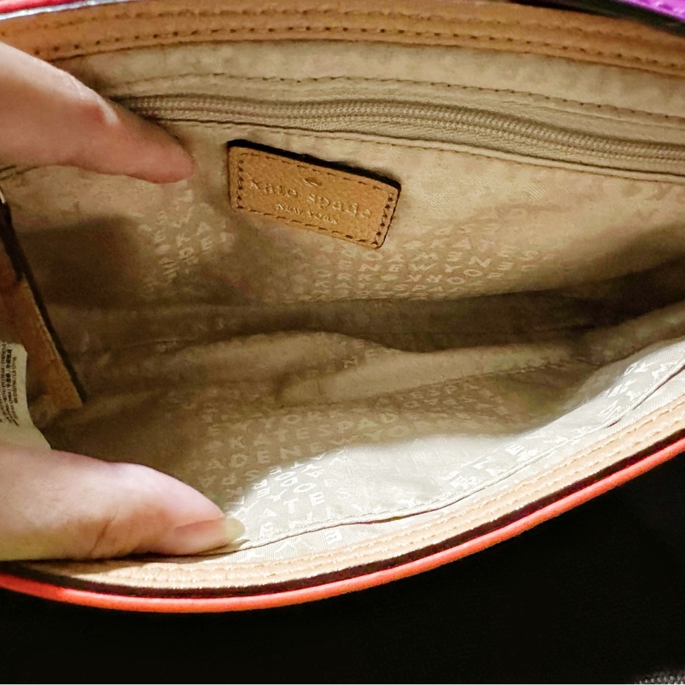 Vintage style Kate Spade Y2K Tan and Purple Crossbody Bag ❌60% OFF SALE❌ - Picture 6 of 16